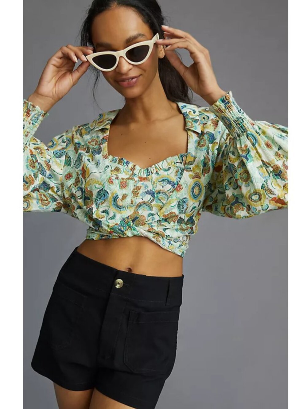 By Anthropologie Twist Crop Top Set S $138